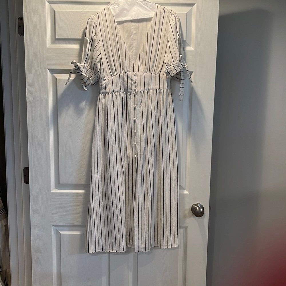 Black and White Striped Dress